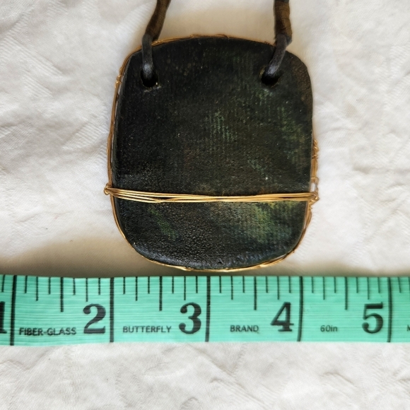 Vintage handmade pottery necklace - Picture 8 of 8